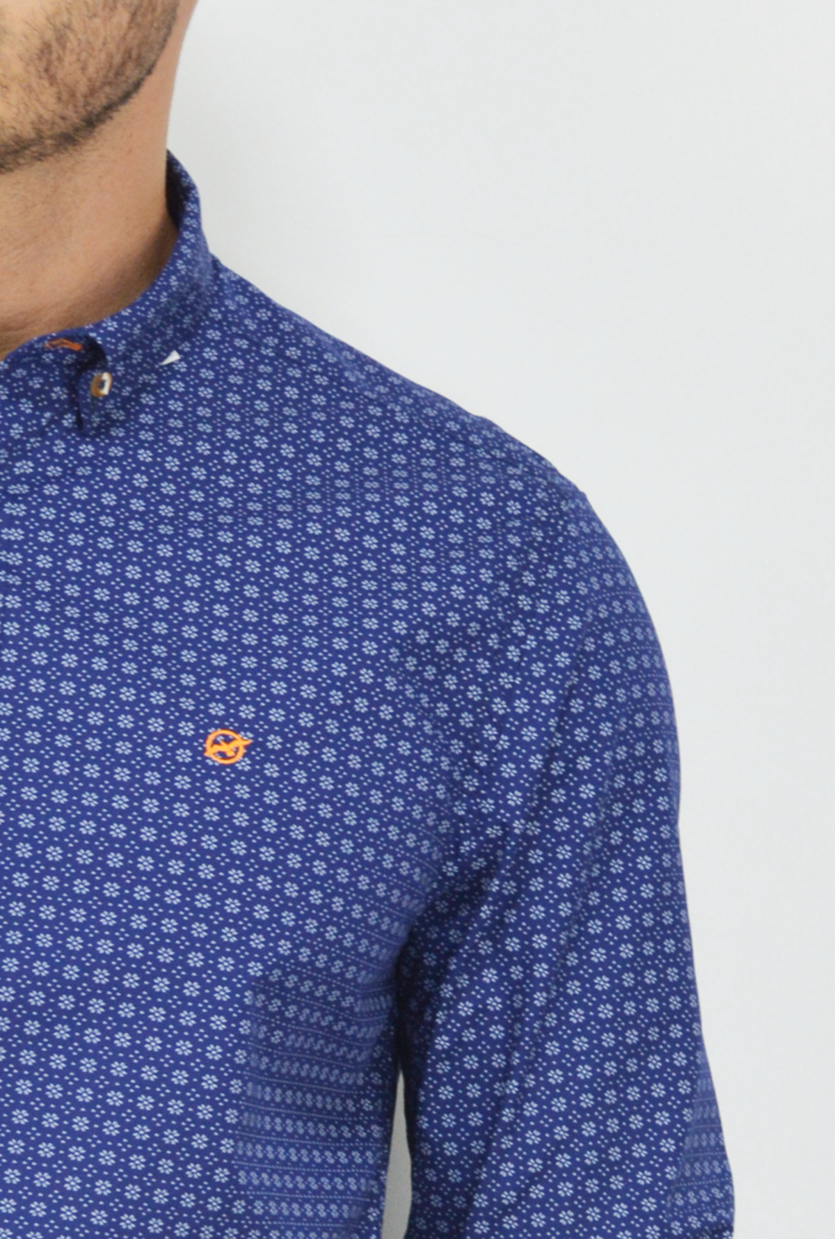 Camisa manga larga azul para hombre DMCMML03