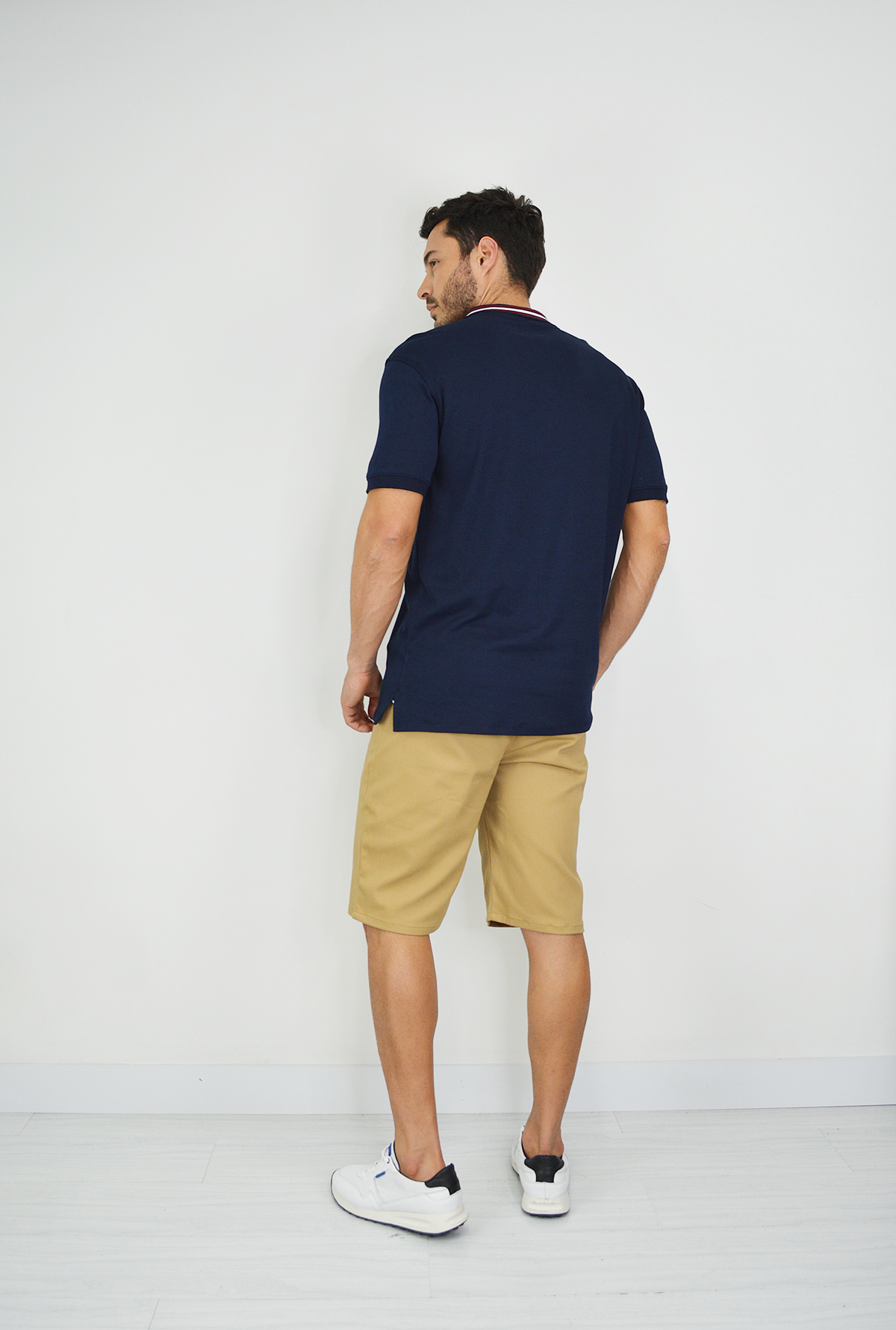 Camiseta Azul Tipo Polo Para Hombre DMM05
