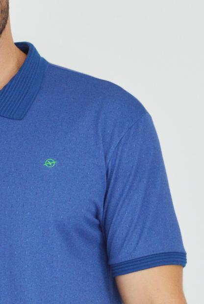 Camiseta de Hombre Tipo Polo con Tejido brasileño Azul Para Hombre CP025
