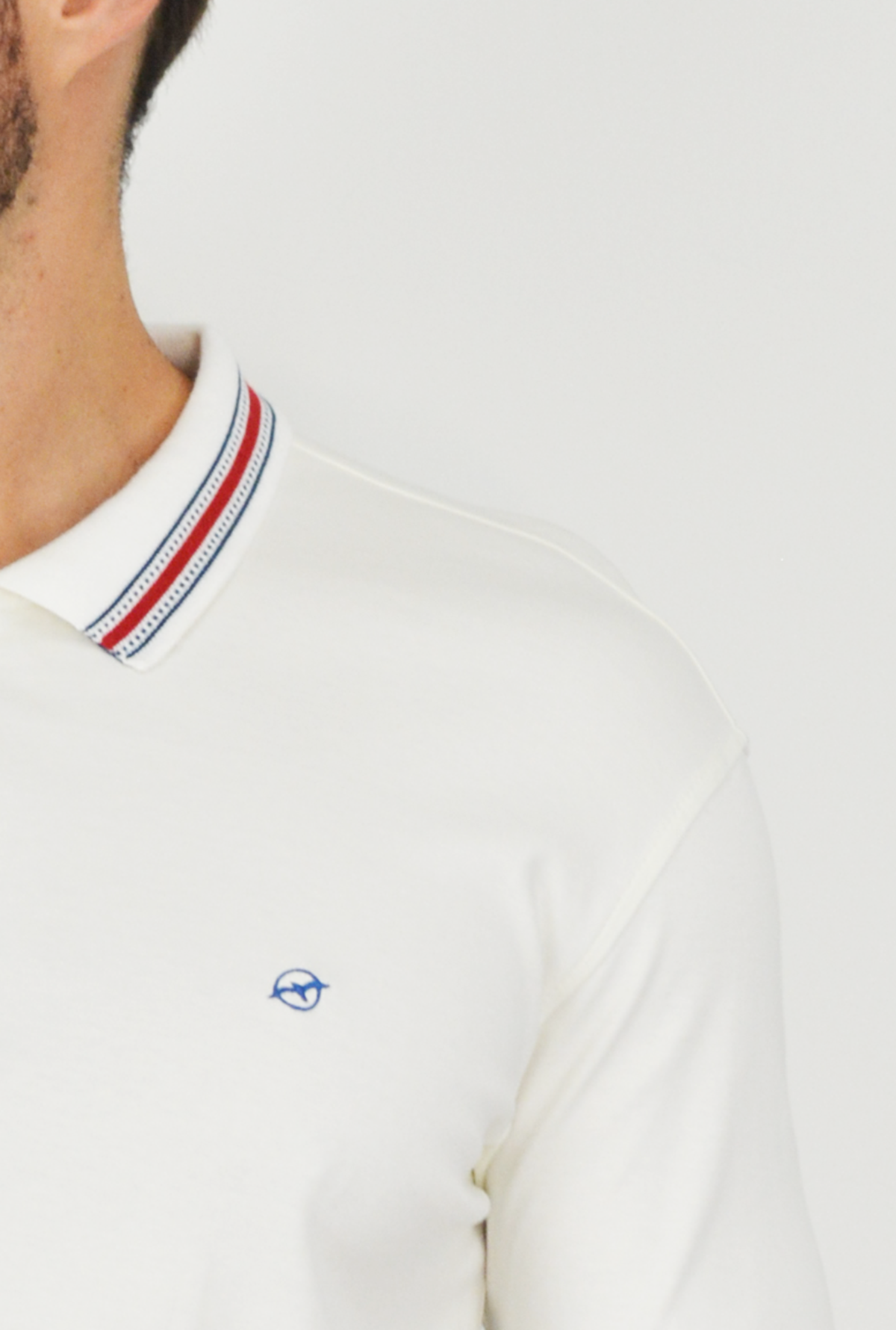 Camiseta Blanca Tipo Polo Para Hombre DMM05